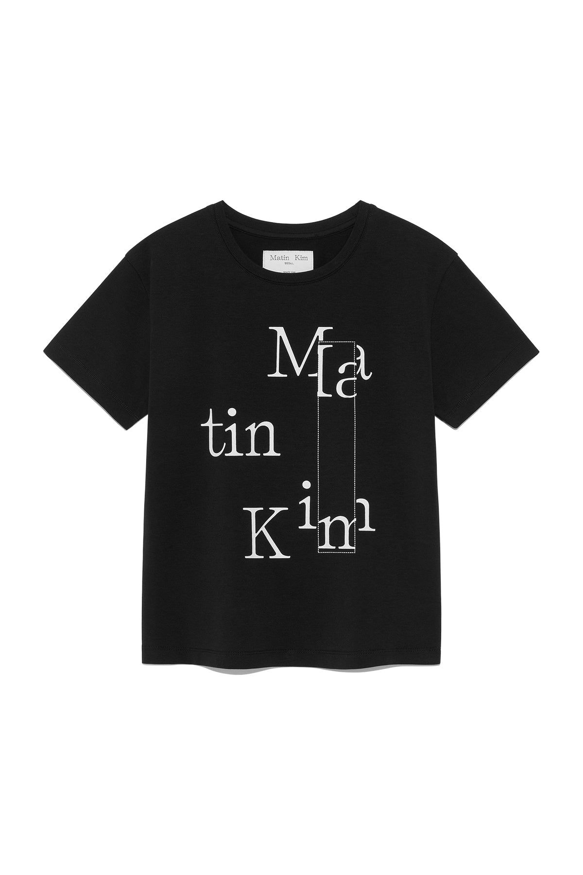 Matinkim Patchwork Graphic Printing Logo Top IN Black