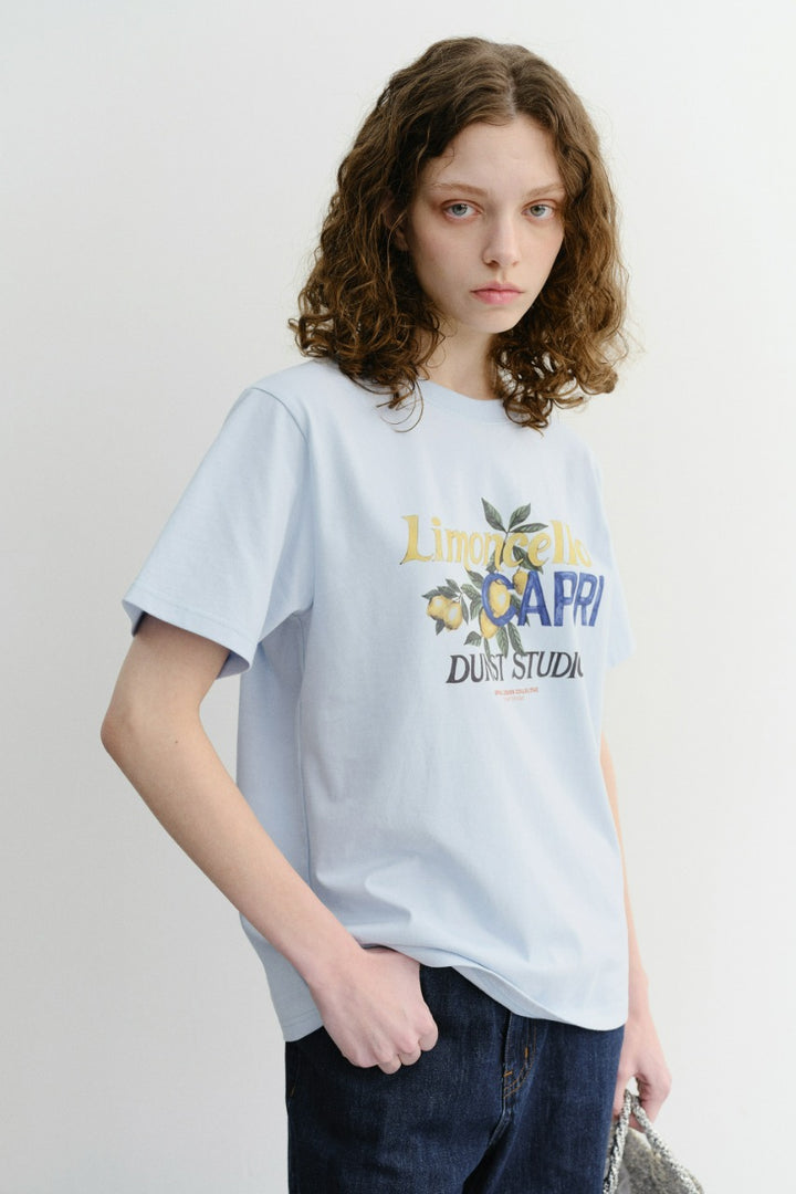 Dunst Unisex Limoncello T-Shirt Soft Blue