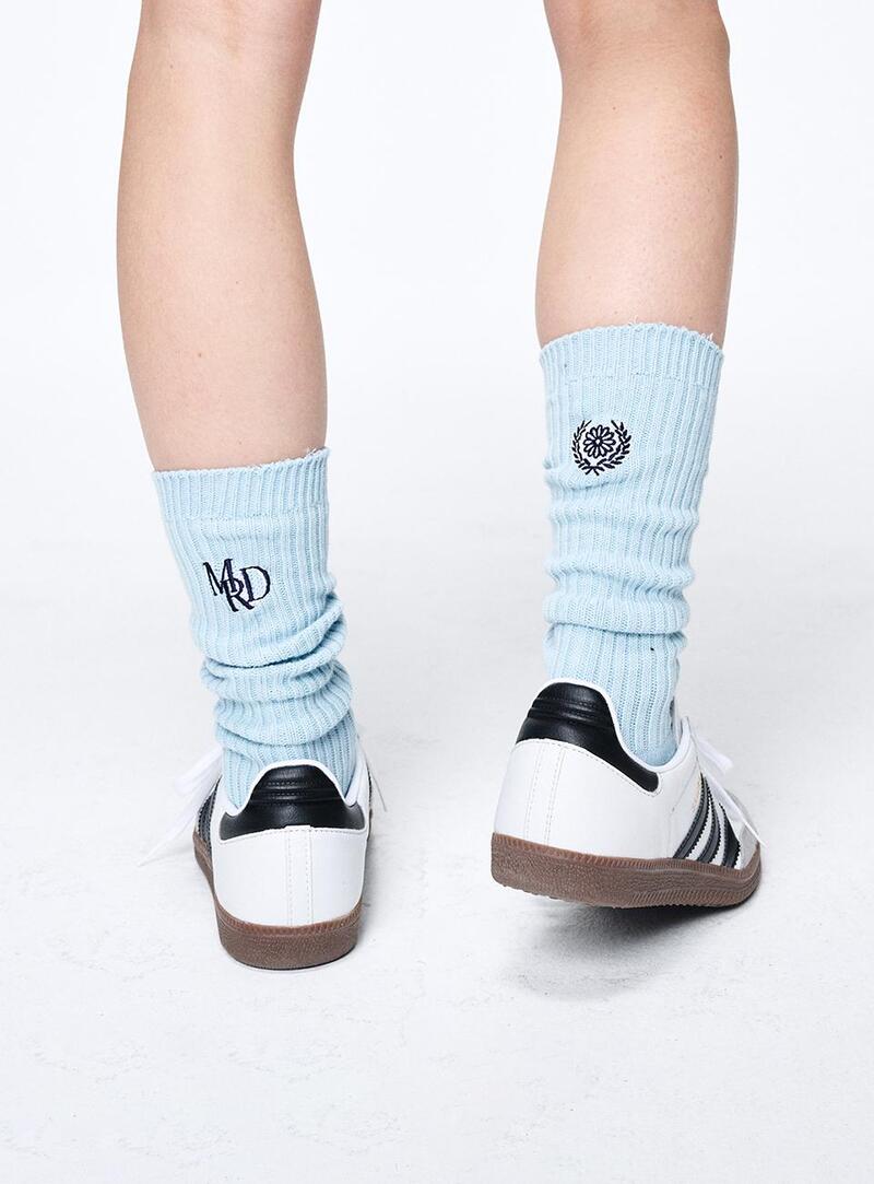 LONG SOCKS MRD LOGO_SKY NAVY