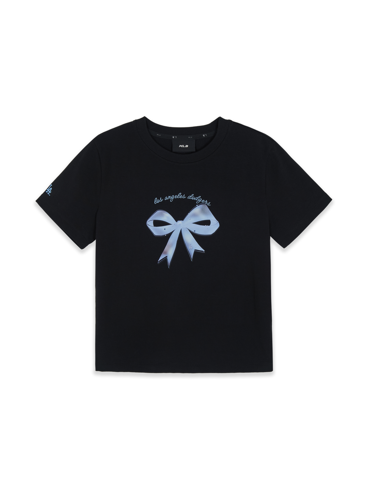 Mlb Women's Bow Tie Graphic Slim Semi Crop T-Shirts