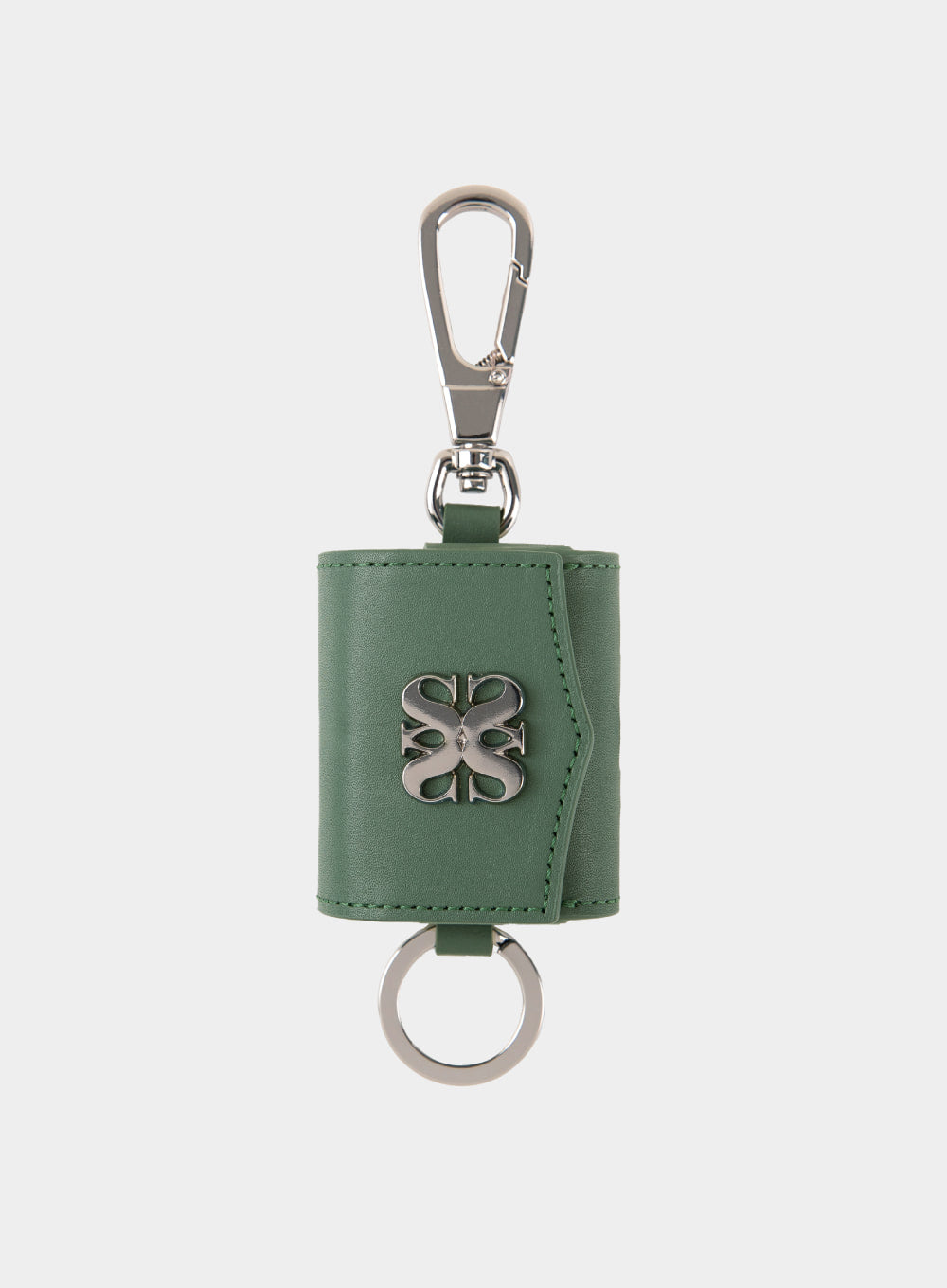 [satur] Satur Keyring Leather Airpods Case - Sage Green