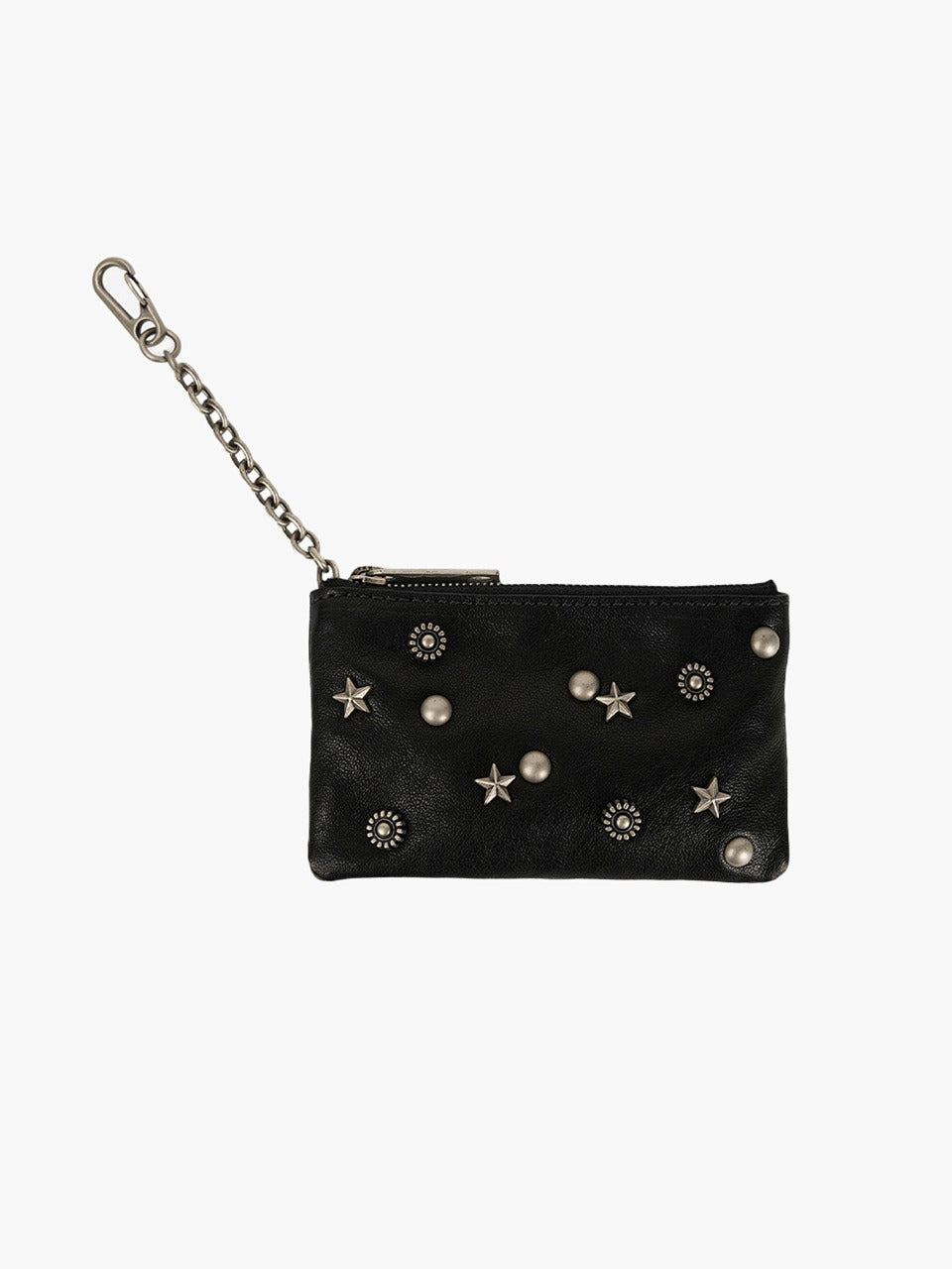 Margesherwood Full Stud Zipper Wallet black washed nappa