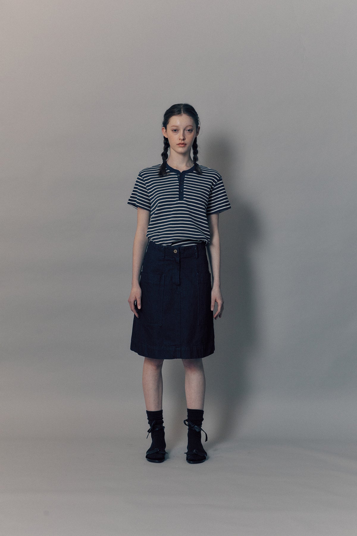Nothing Written Penico stripe t-shirt (Navy)
