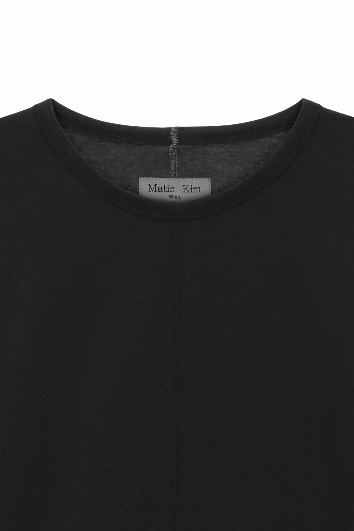 [matinkim] PATCH GRAPHIC POINT LONG SLEEVE TOP FOR MEN IN CHARCOAL