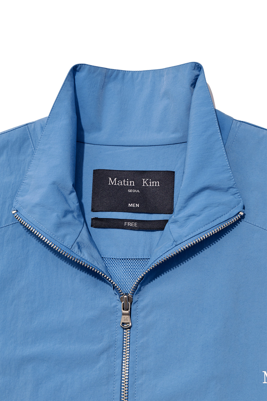 [matinkim] OVERSIZE NYLON LIGHT JUMPER FOR MEN IN LIGHT BLUE