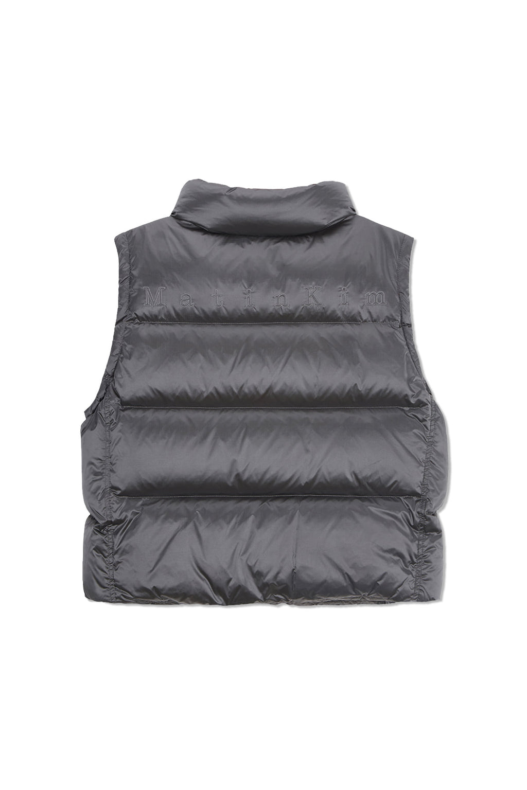[matinkim] UNBALANCE QUILTED DOWN VEST FOR WOMEN IN GREY