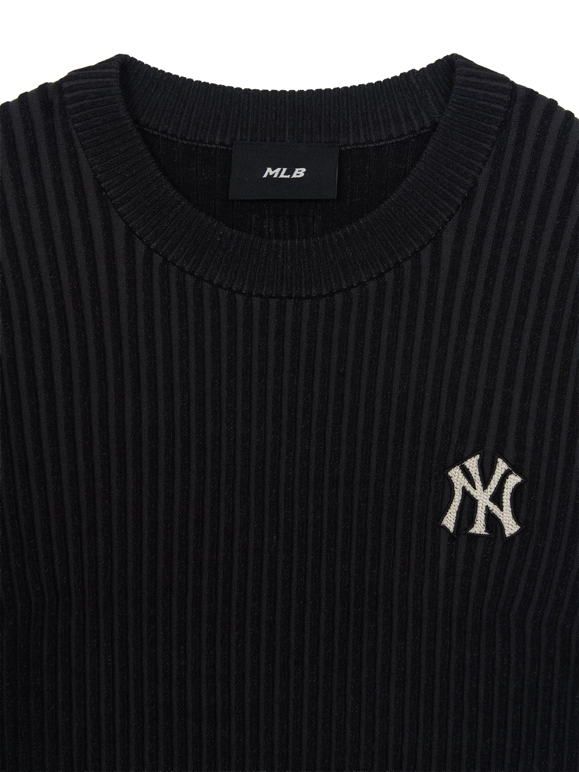 [mlb korea] Women's Basic Street Ribbed Short Sleeve Knit Pullover