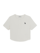 [MLB] Women's Vintage Slim Henley Neck T-shirt