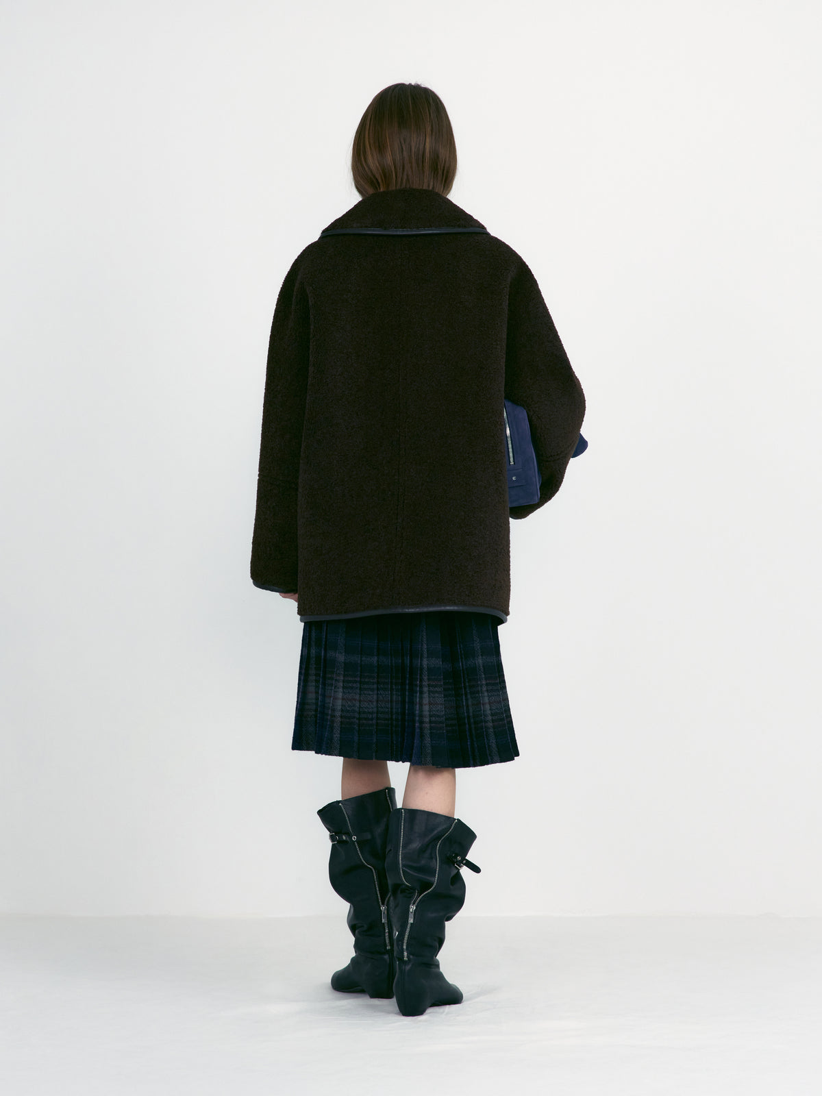 Low Classic Reversible Shearling Jacket Brown