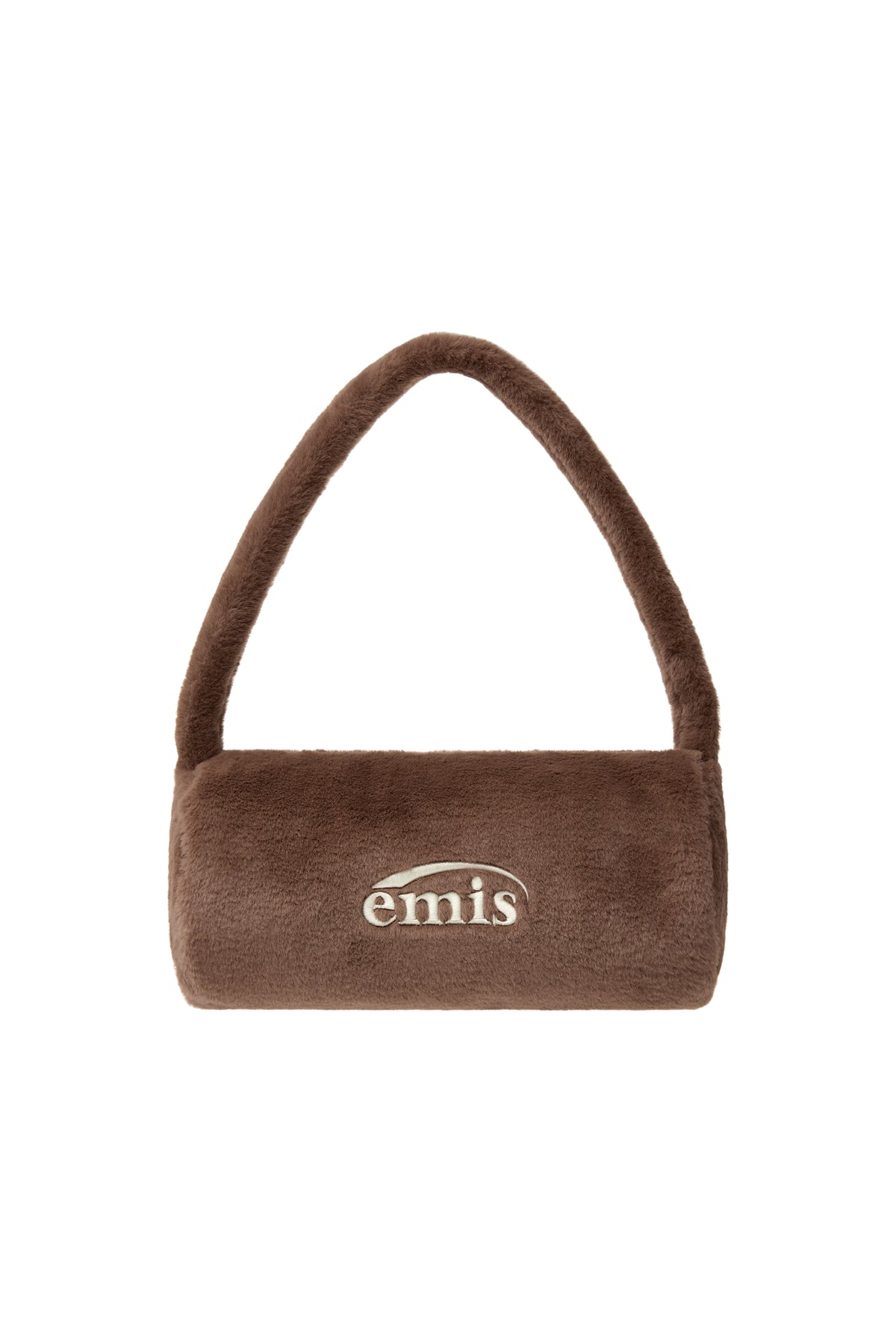 EMIS Fur Cylinder Bag-Brown