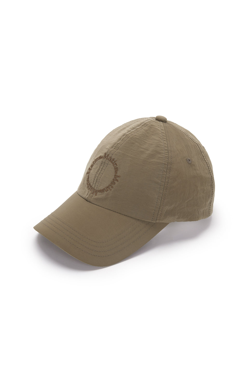 [matinkim] CRISP LOGO BALL CAP IN DARK BEIGE