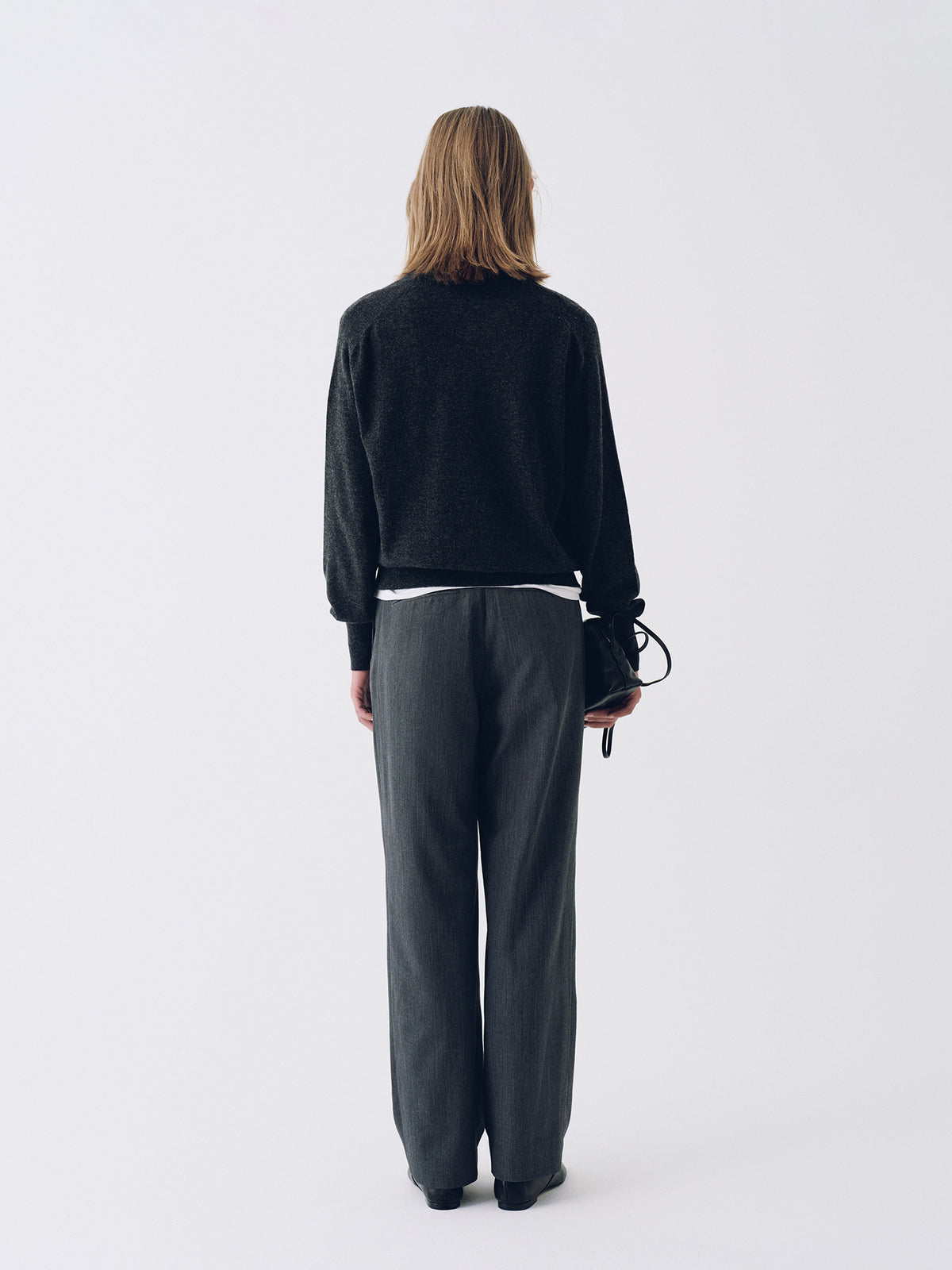 Nothing Written Frame Wool Pants (Charcoal)