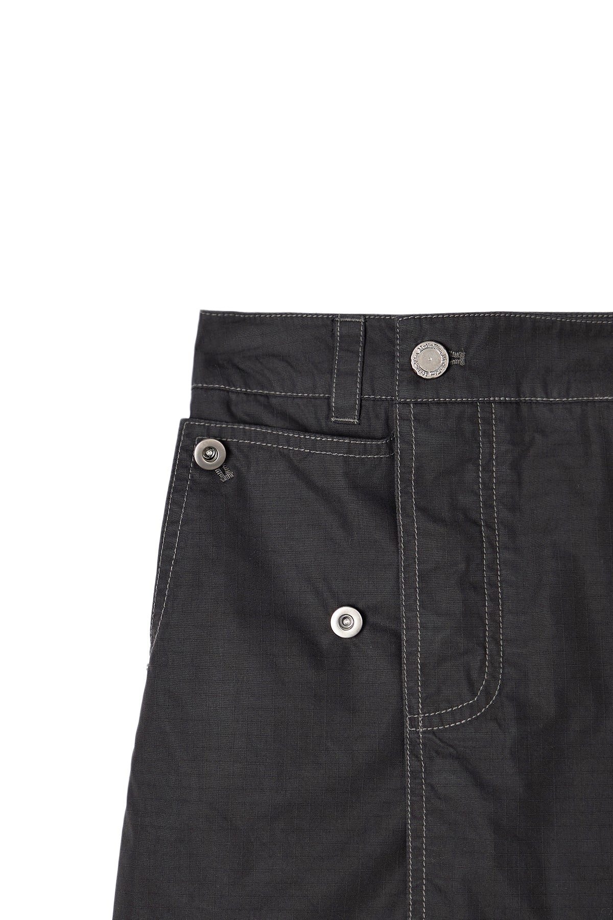 [matinkim] POCKET FOLDOVER WRAP MINI SKIRT IN BLACK