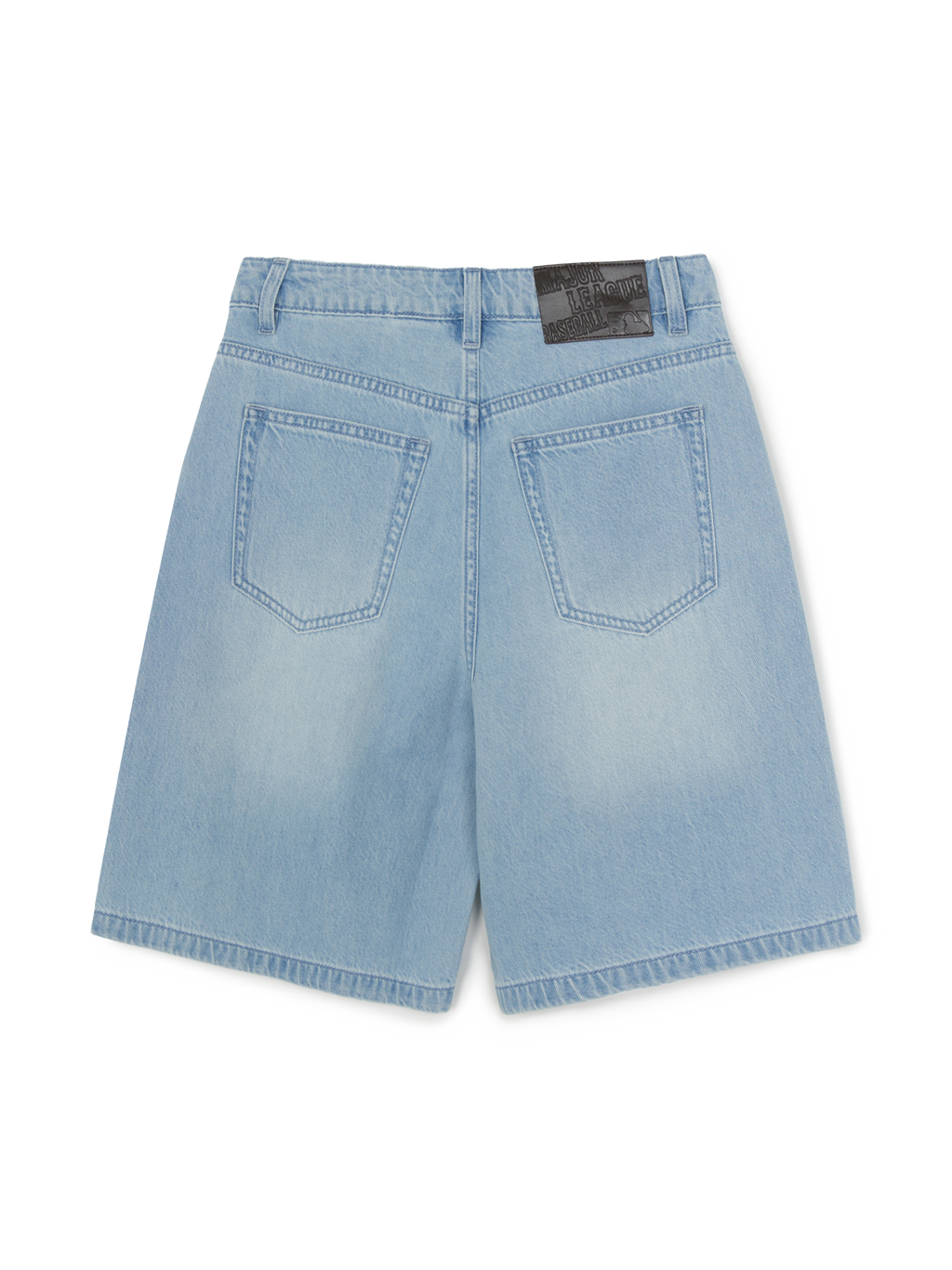 MLB Korea Women's Basic Small Logo Summer Tencel 9in Denim Shorts