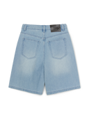 MLB Korea Women's Basic Small Logo Summer Tencel 9in Denim Shorts