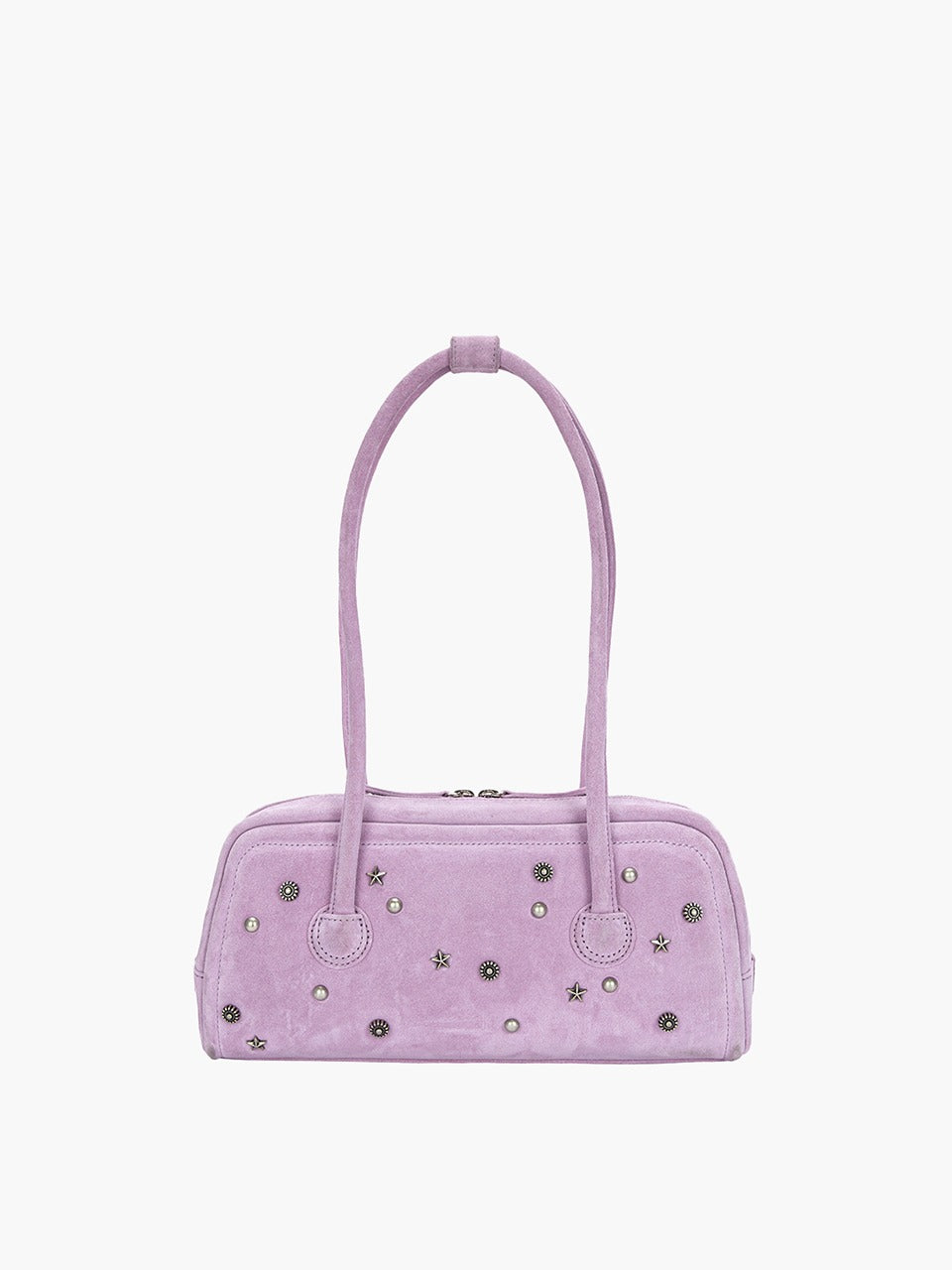Margesherwood Soft Boston EW lavender pink studded suede