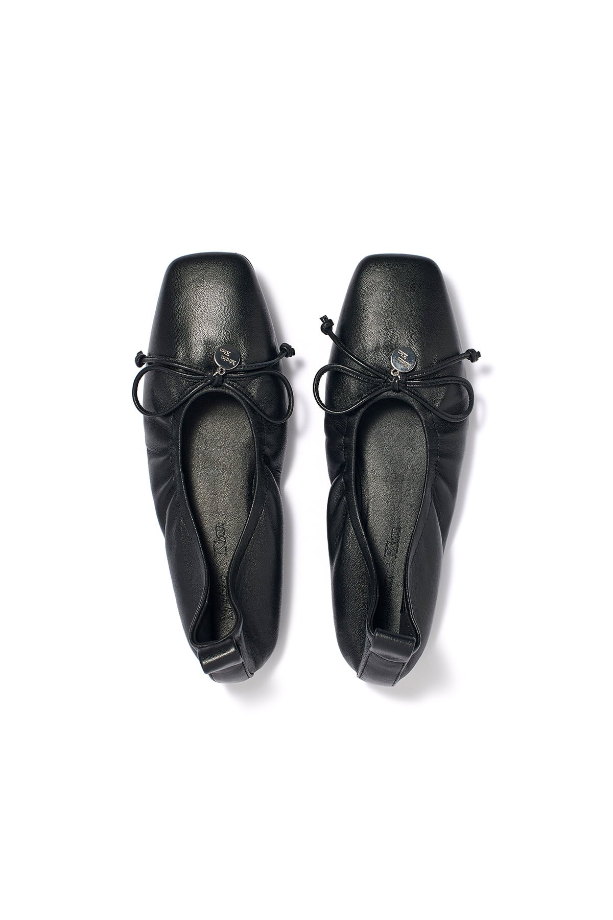 Matinkim Ribbon Ballet Flat Shoes IN Black