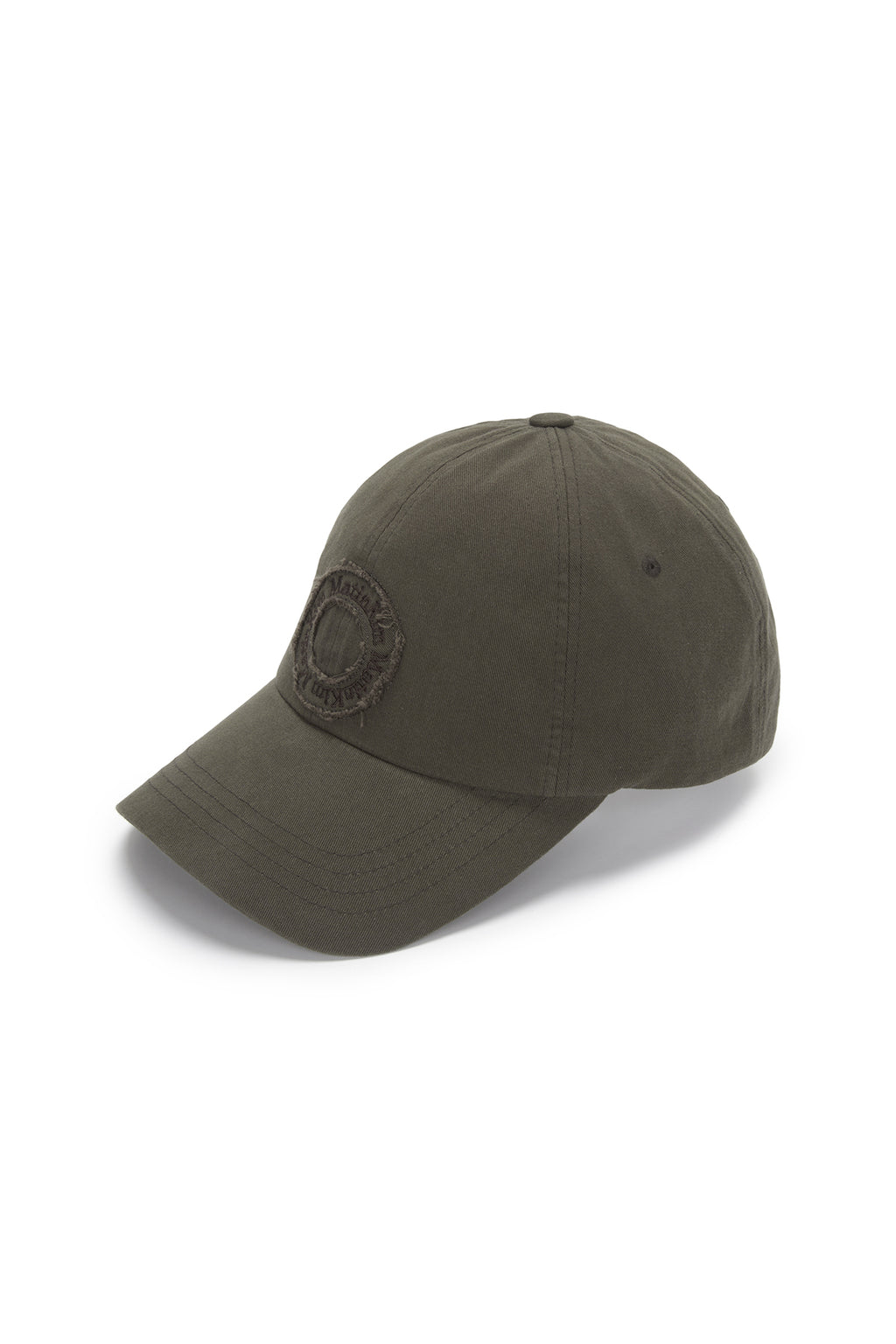 [matinkim] APPLIQUE CIRCLE LOGO BALL CAP IN BROWN