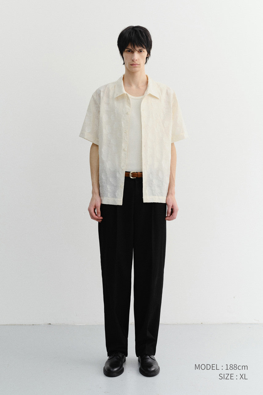 Dunst Unisex Holiday Jacquard Shirt Cream Jacquard