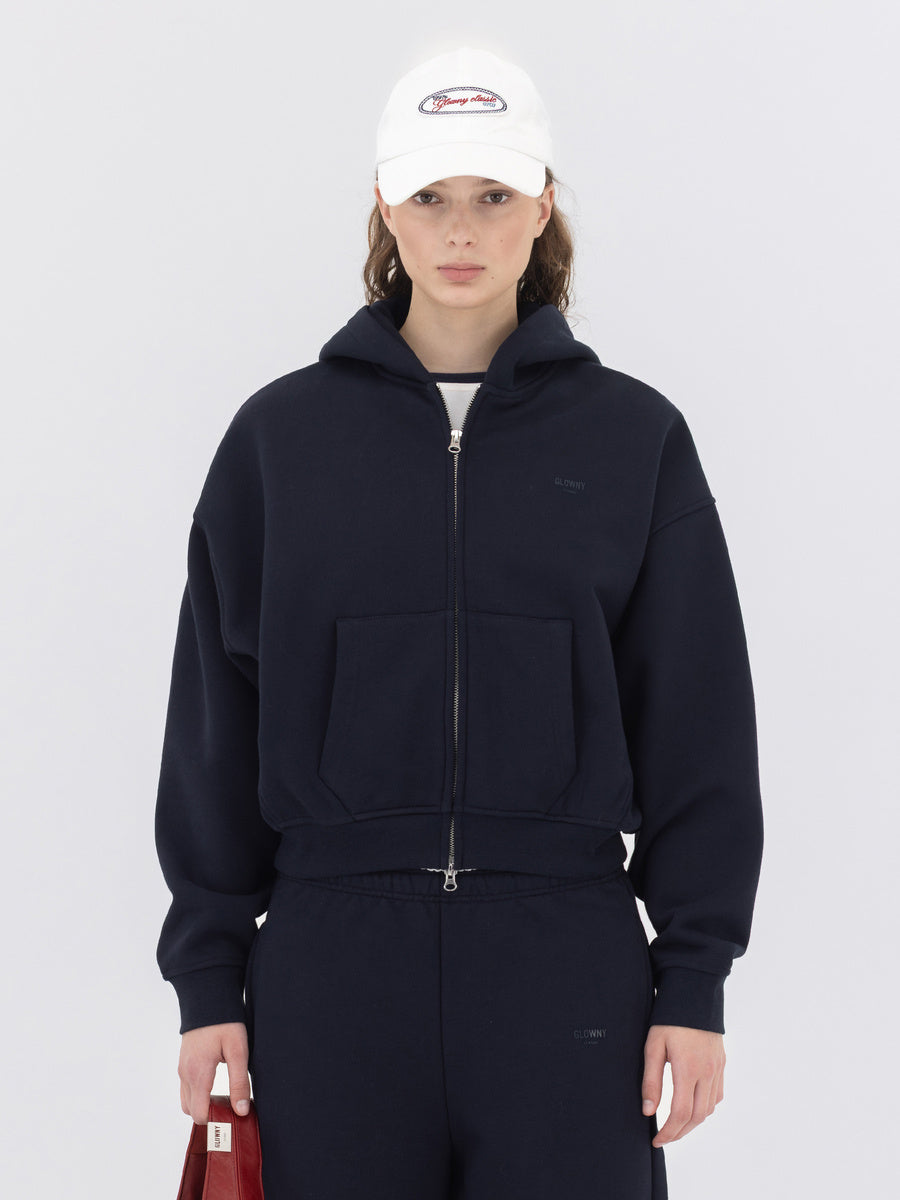 GLOWNY G Warm Core Zip Hoodie (Navy)