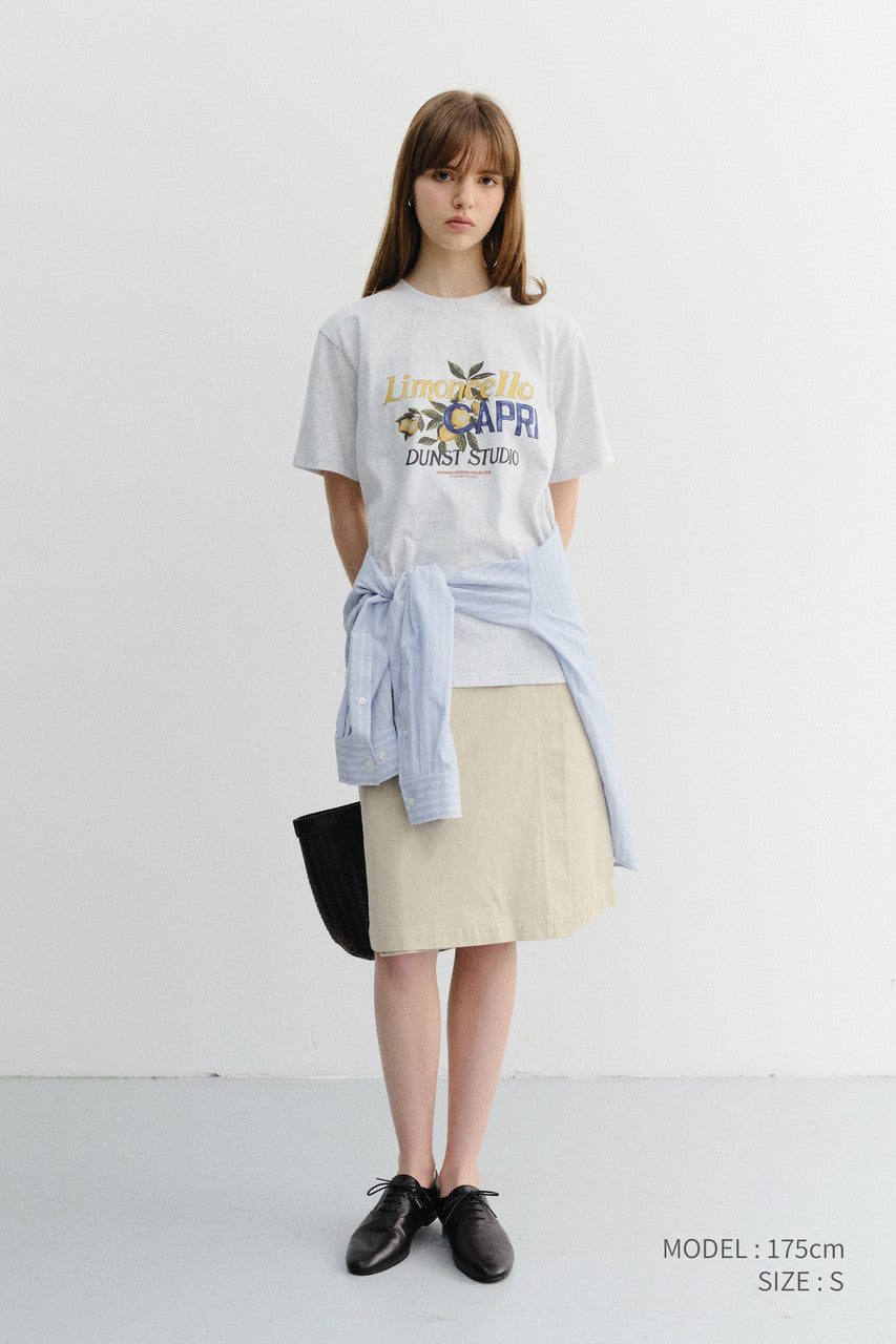 Dunst Unisex Limoncello T-Shirt Light Melange Grey