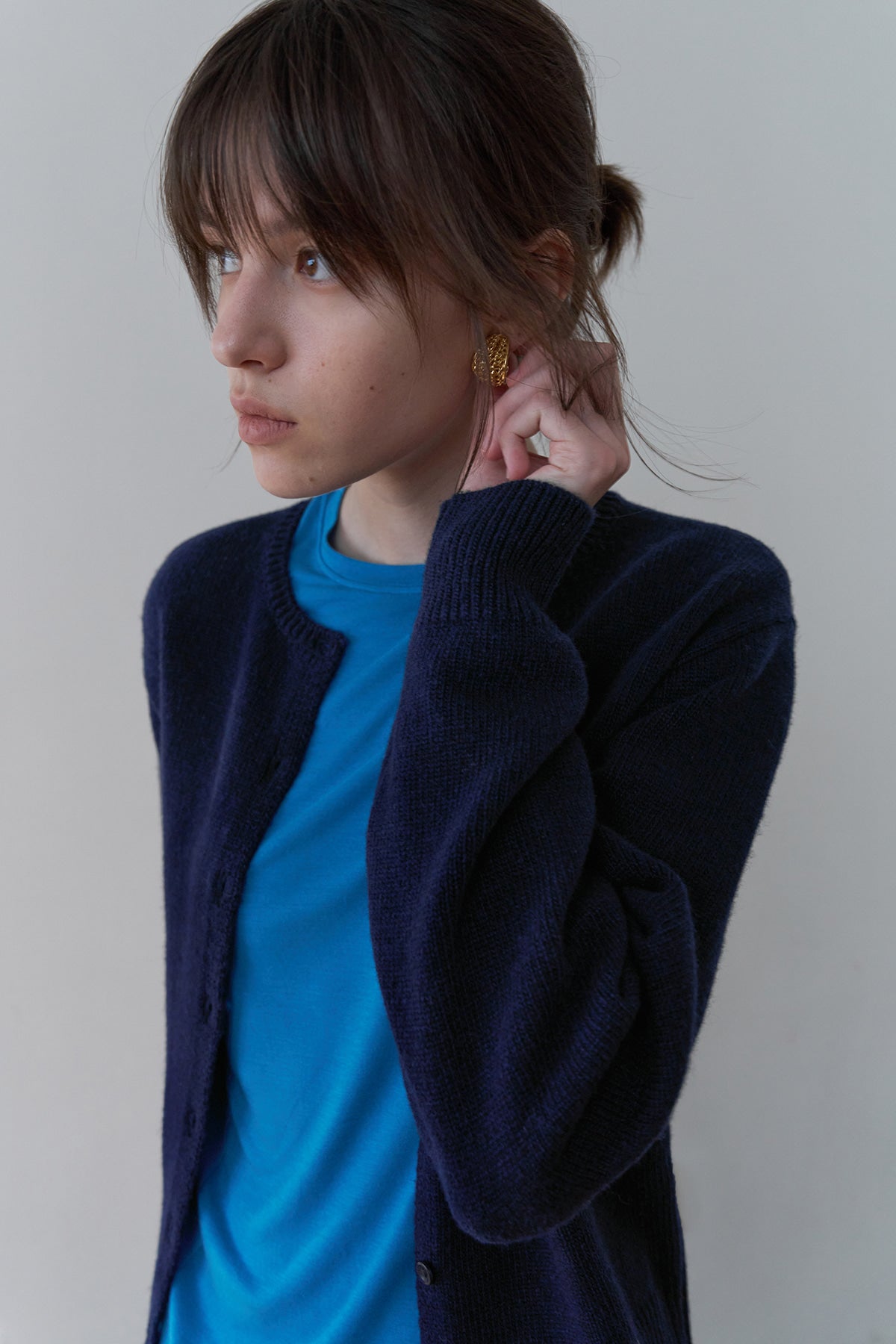 Overdueflair Soft Wool Tencel T-Shirt Cerulean Blue