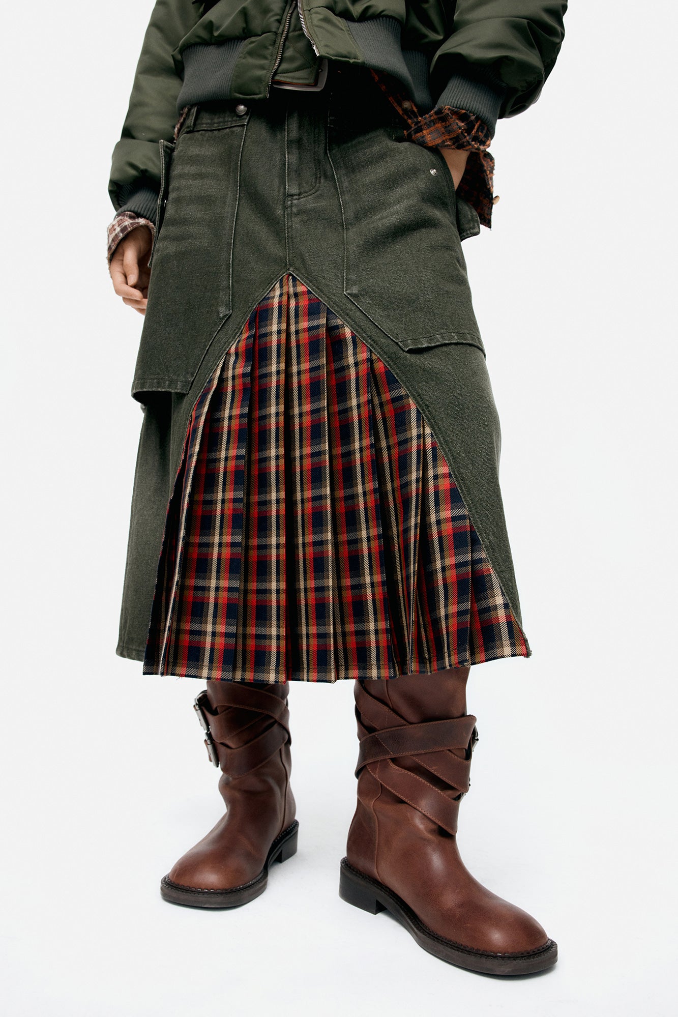 Andersson Bell Raptor Layered Pleats Skirt