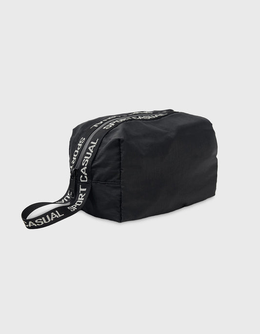 NYLON WASHER SPORTS POUCH / Black