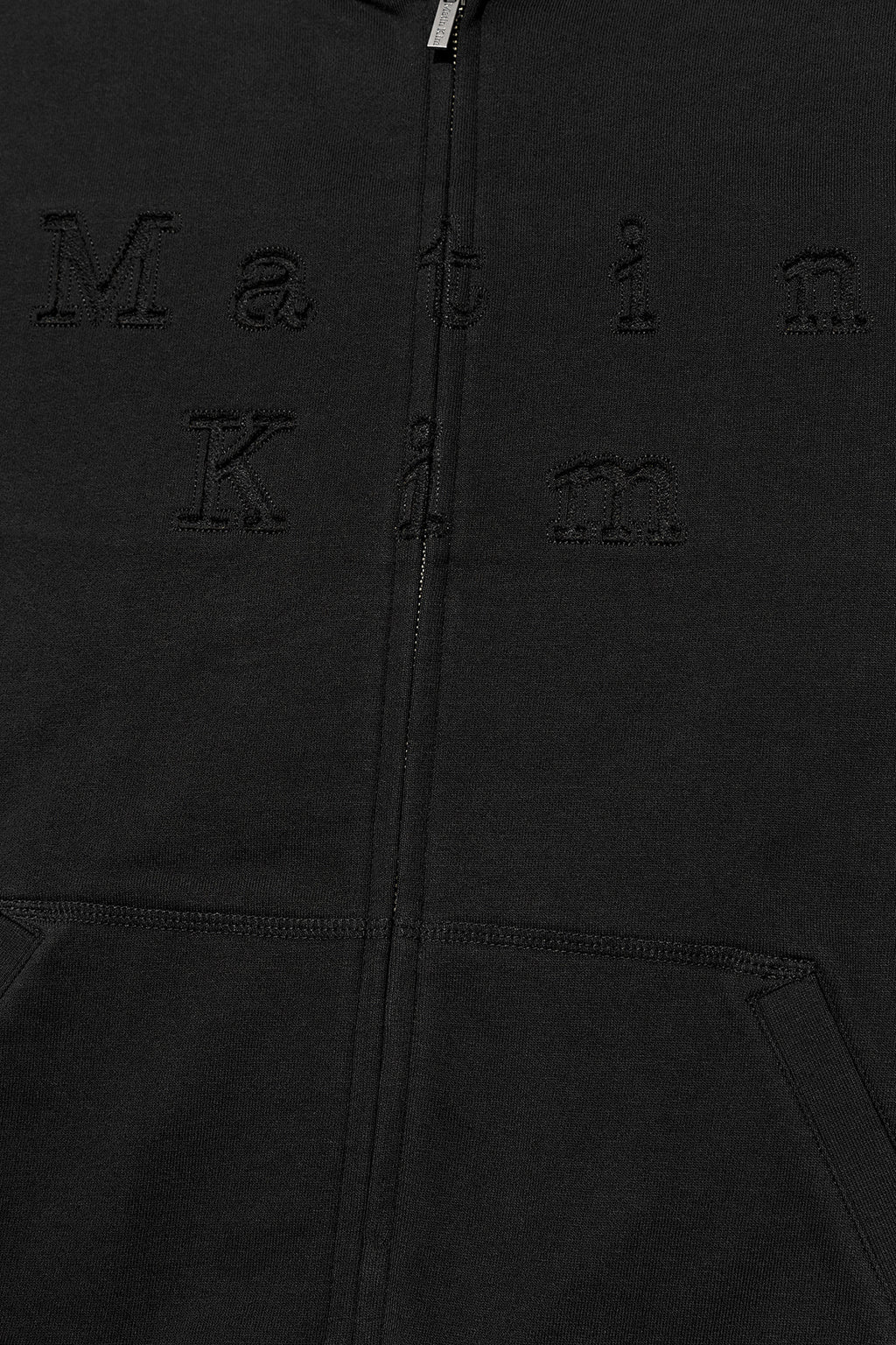 Matinkim Applique Cutted Logo Hoody Zip UP IN Black