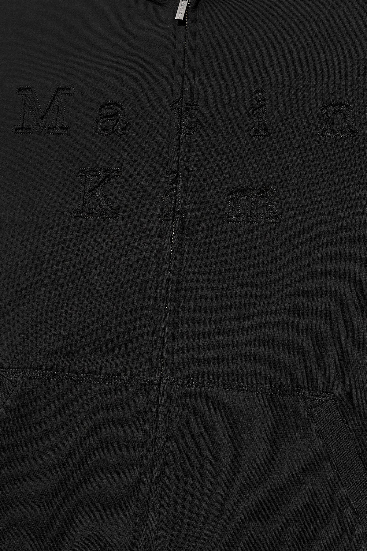 Matinkim Applique Cutted Logo Hoody Zip UP IN Black
