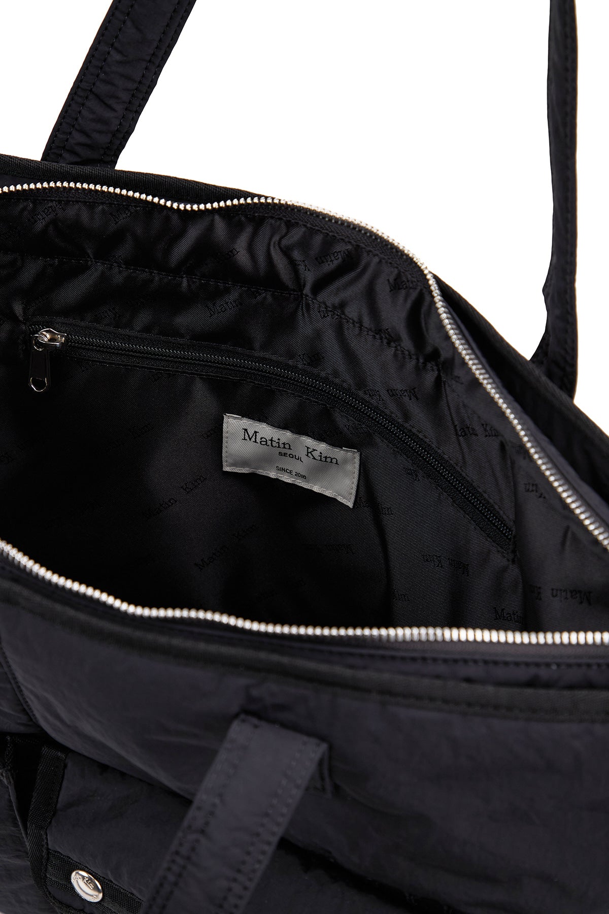 [matinkim] POCKET UTILITY NYLON BIG SHOULDER BAG IN BLACK