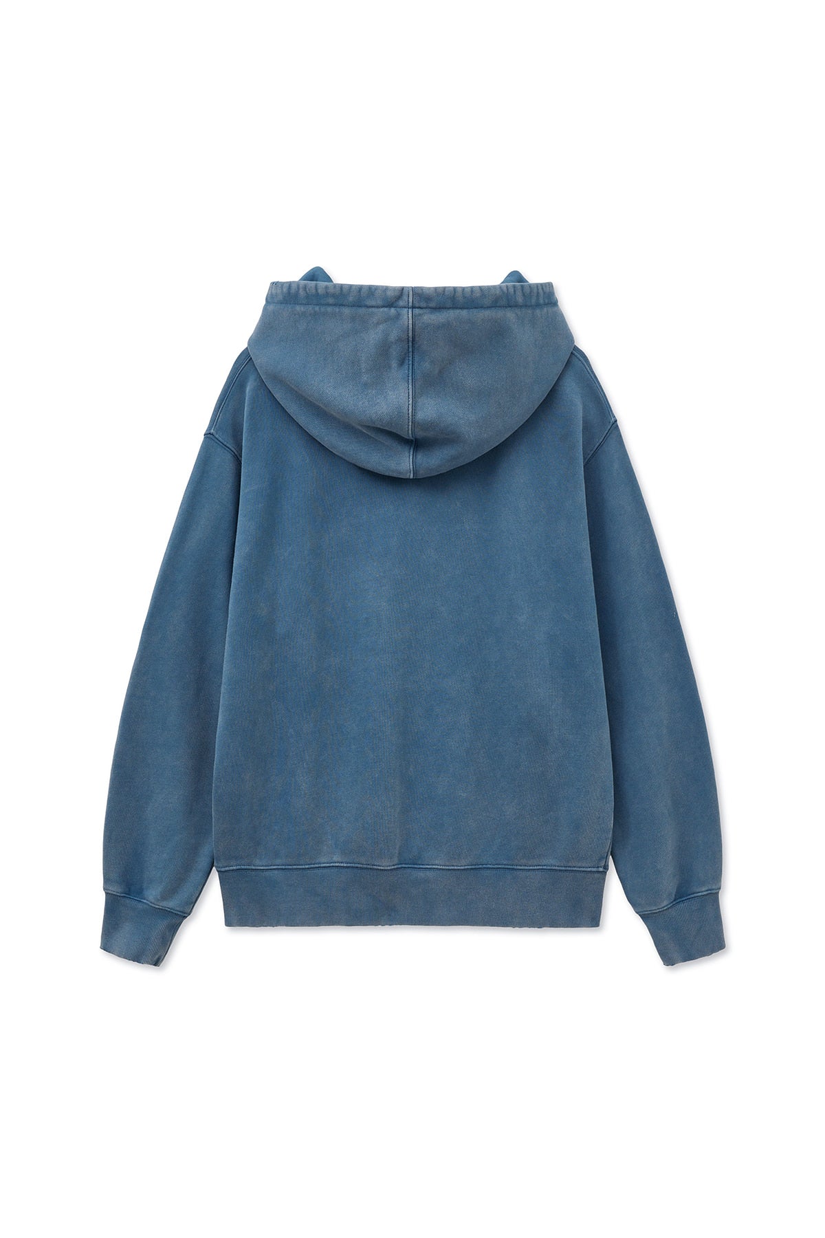 [matinkim] VINTAGE COLOR DYING LOGO HOODY IN BLUE