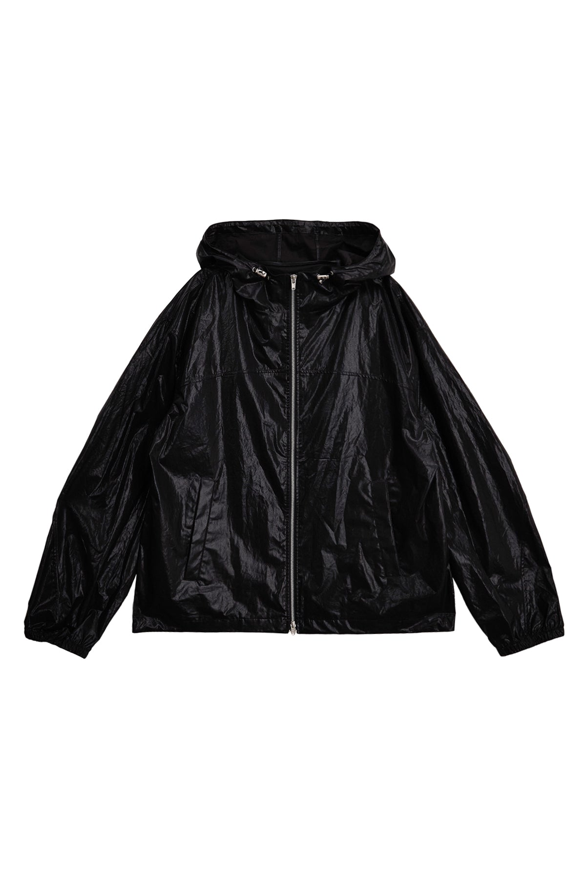 [matinkim] MATIN HIGH NECK HOODY COATING JUMPER FOR MEN IN BLACK