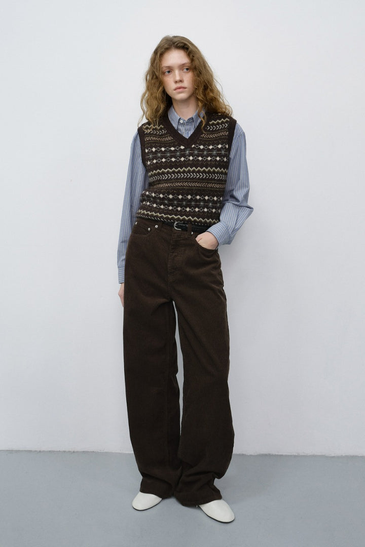 Dunst 90S Wide Corduroy Jeans Brown