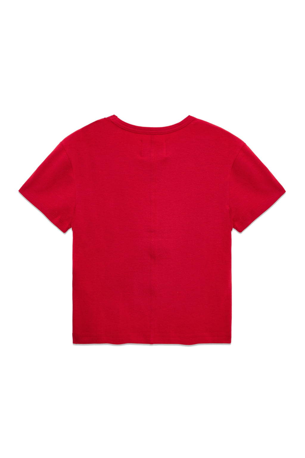 [matinkim] MINI LABEL SHIRRING TOP IN RED