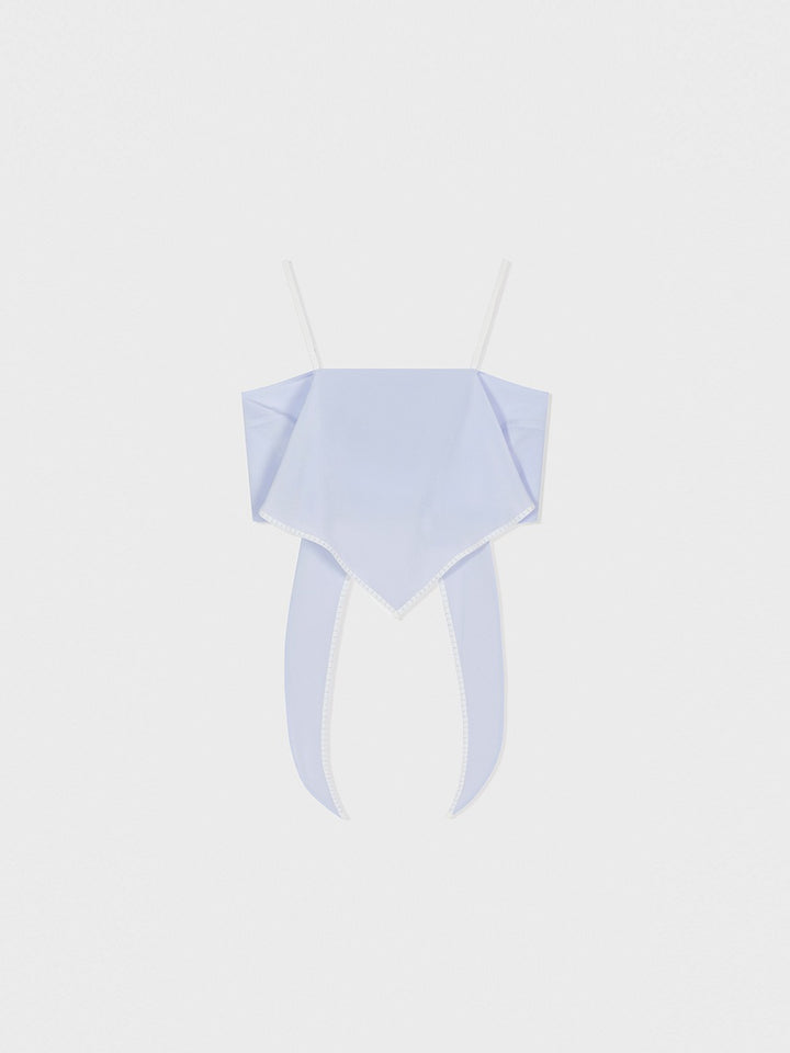Low Classic Silk Scarf Top Light Blue