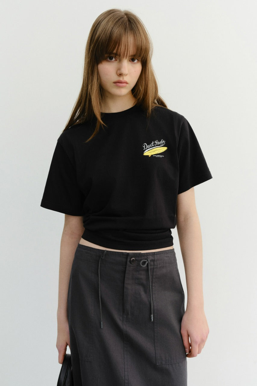 Dunst Unisex Summer Holiday Surf Board T-Shirt Black