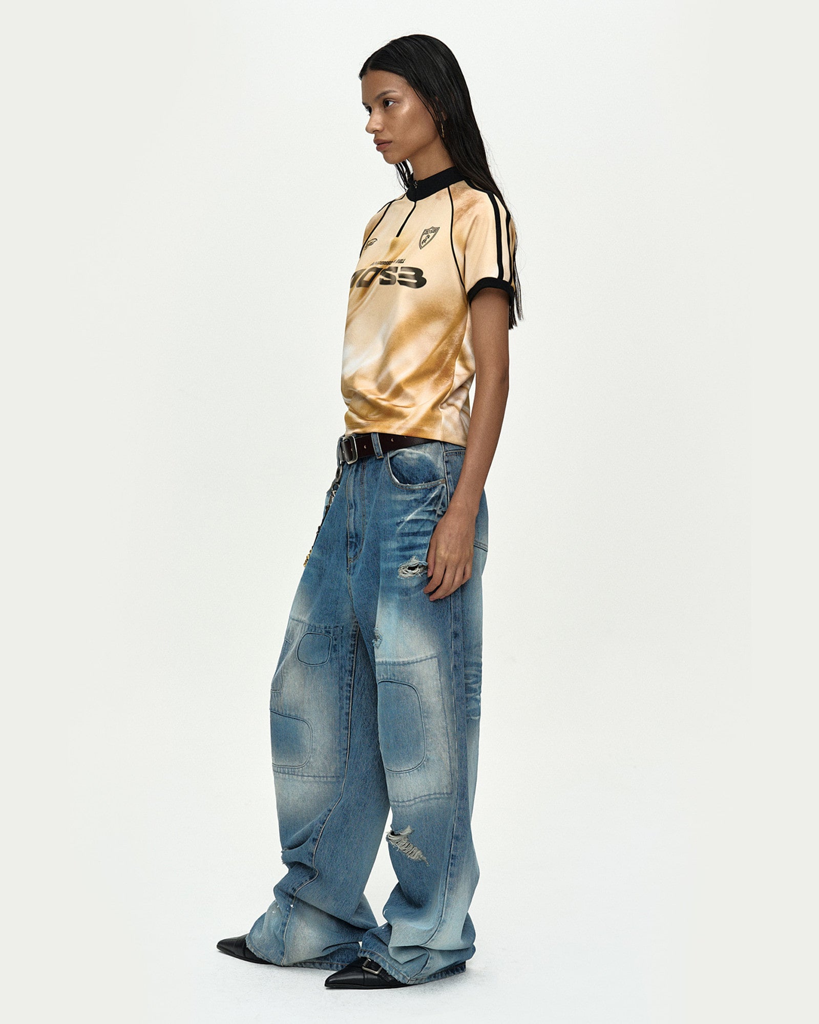 Andersson Bell Printed Football Zip-UP Top