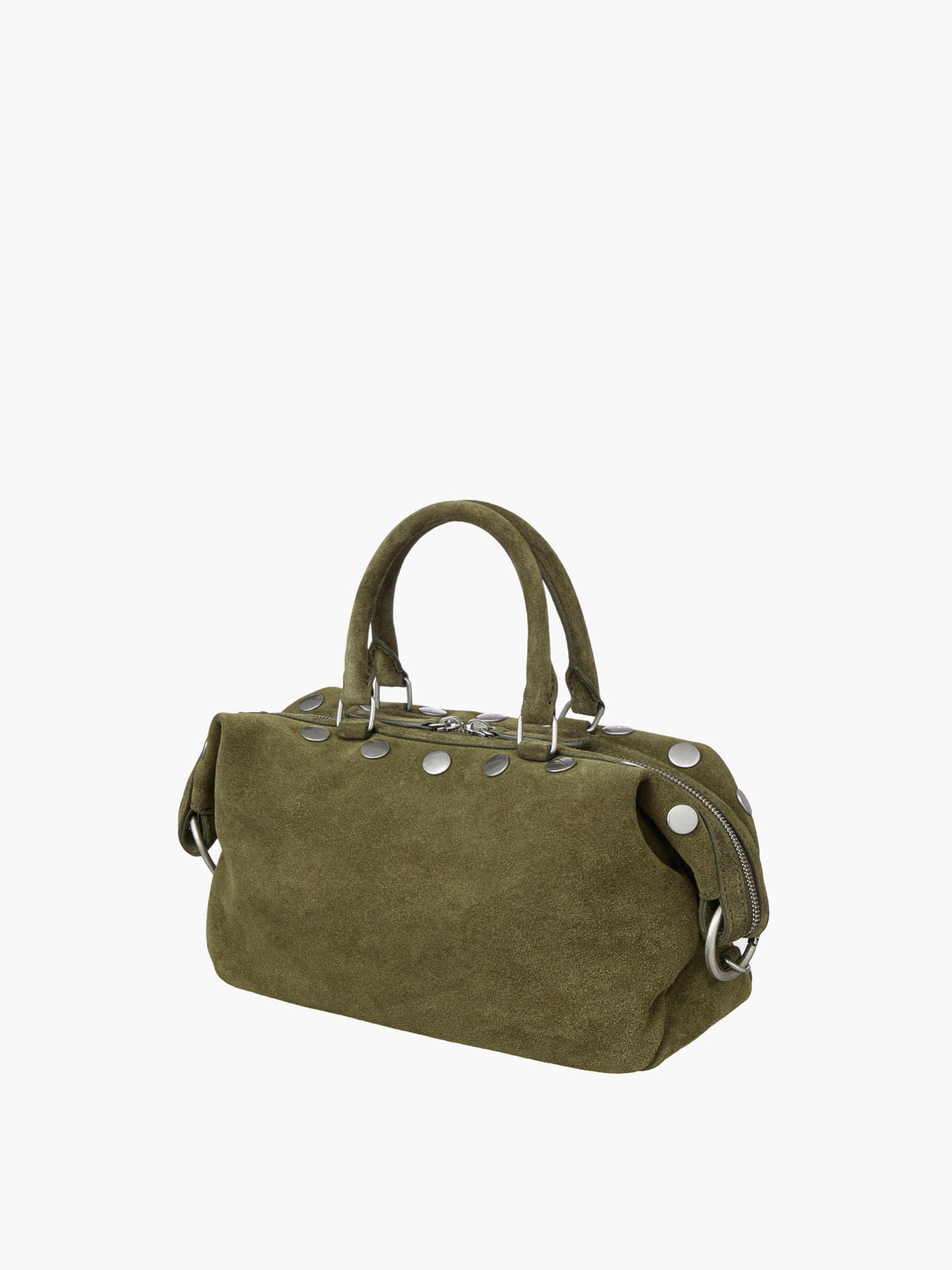 Margesherwood Dumpling Stud Mini dark olive suede
