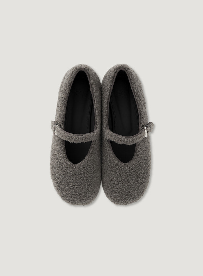 Mango Maniplease Yonni Mary Jane Grey Boucle