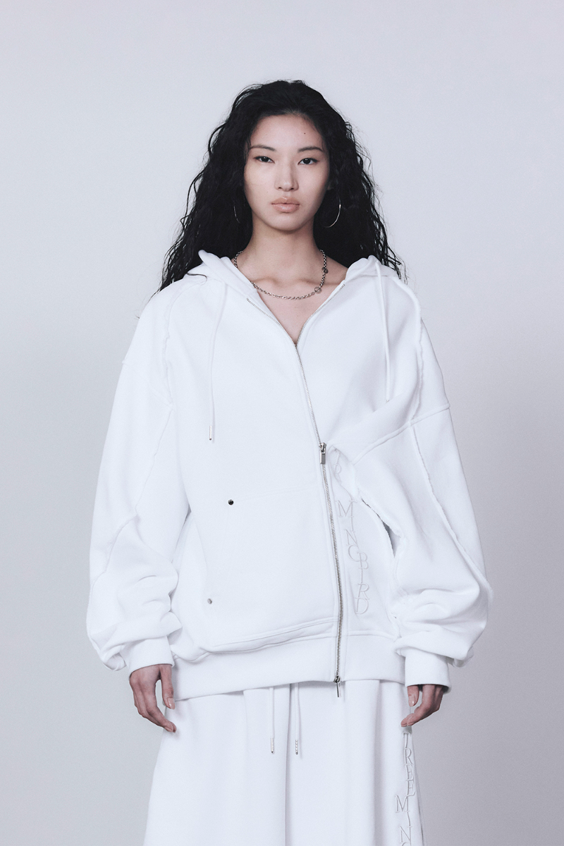 Treemingbird Zipper Finishing Sweat Hoodie Zip-up White