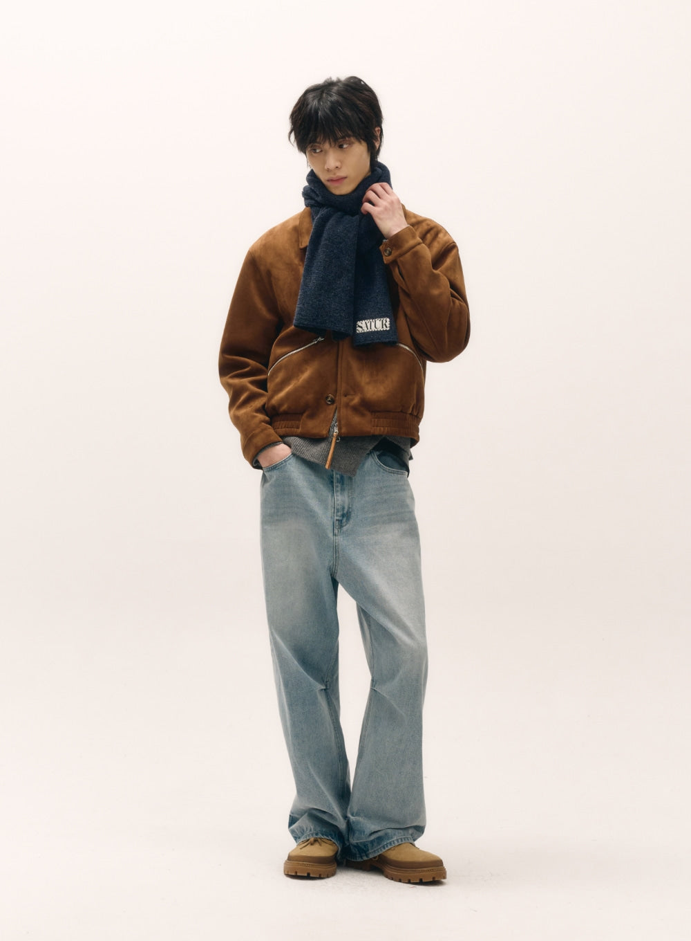 [satur] Verona Knit Muffler - Indigo