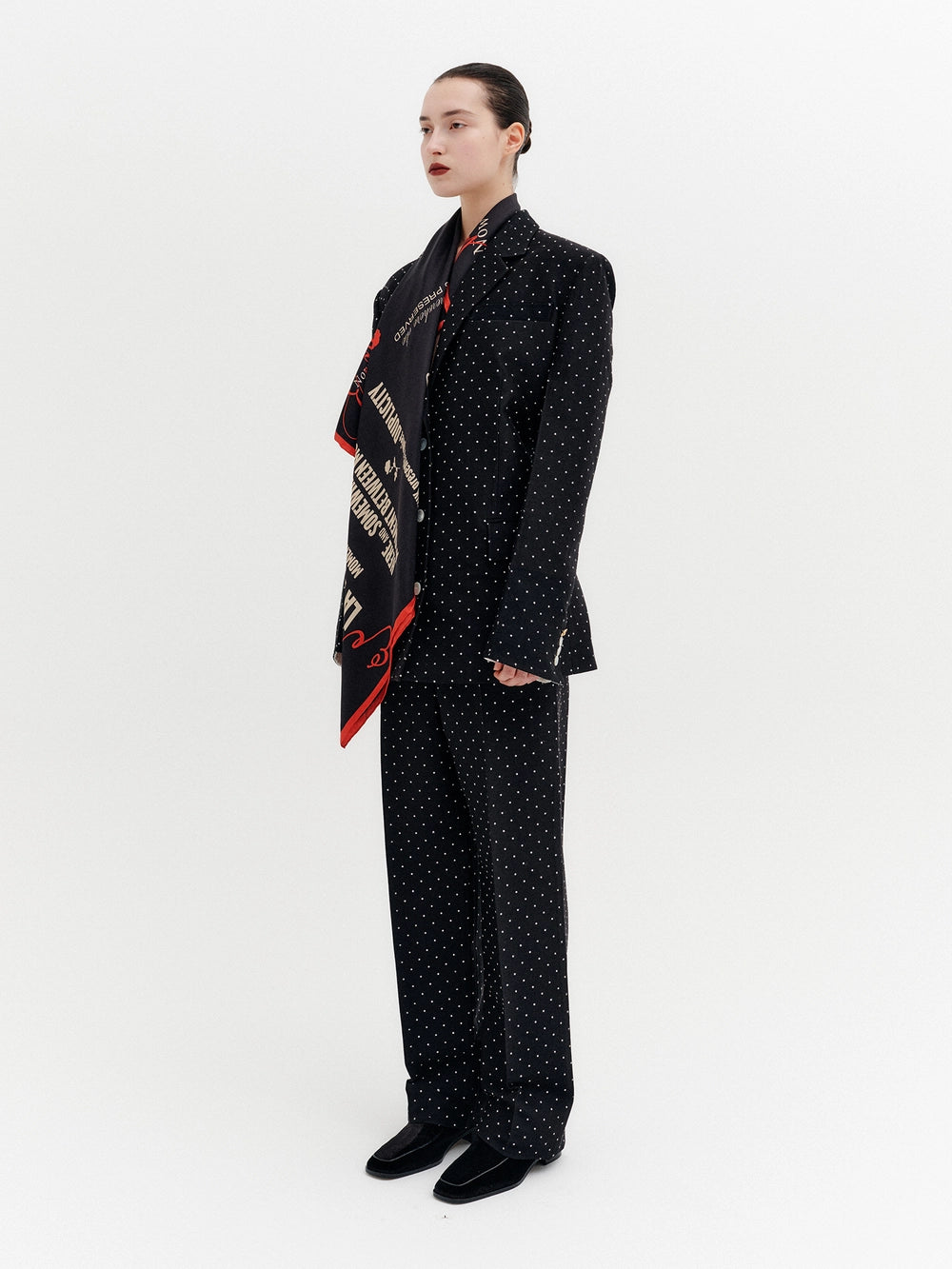 EENK Polka Dot Single Jacket - Black