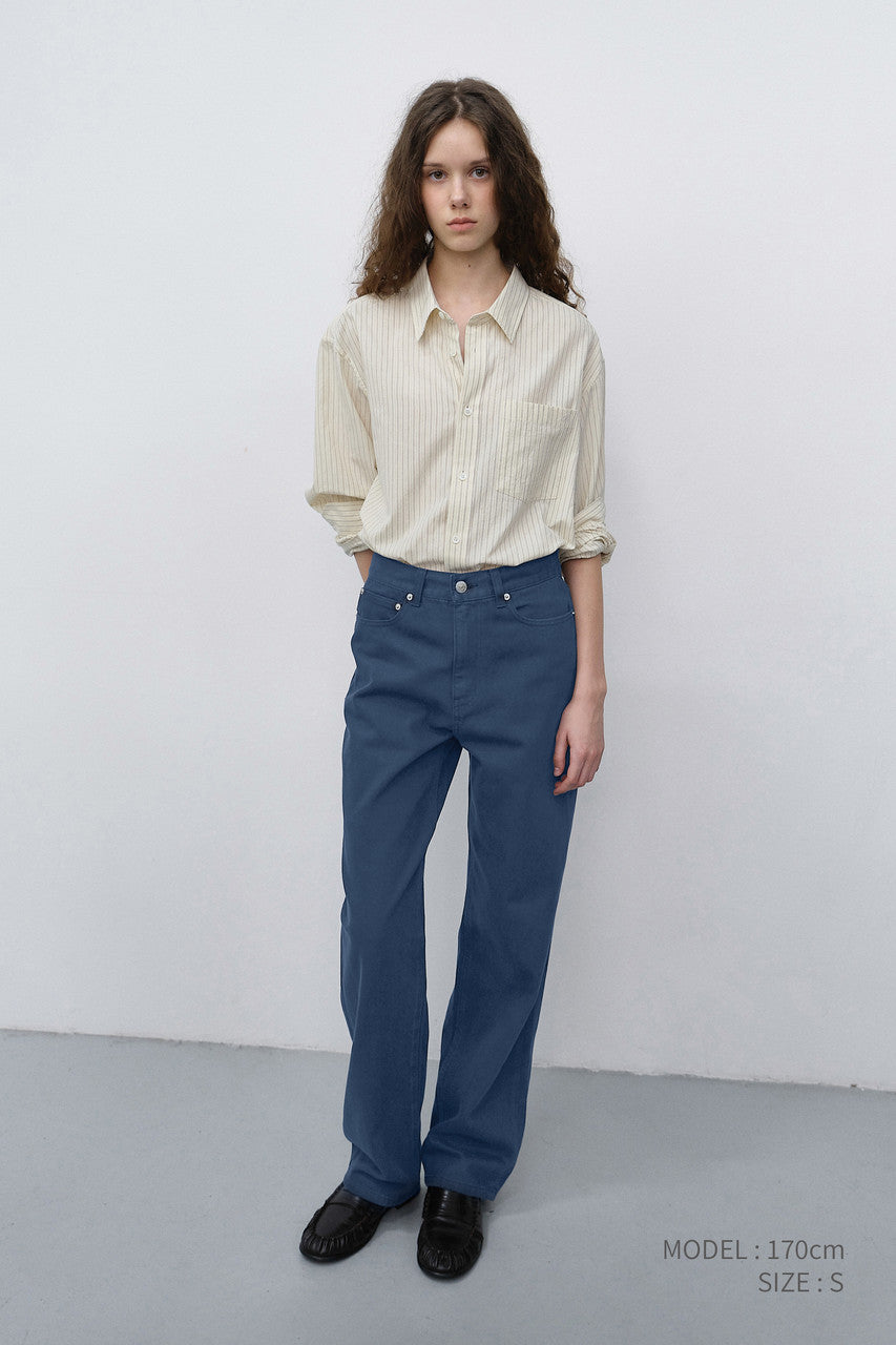 Dunst Essential Straight Colored Jeans Blue Navy