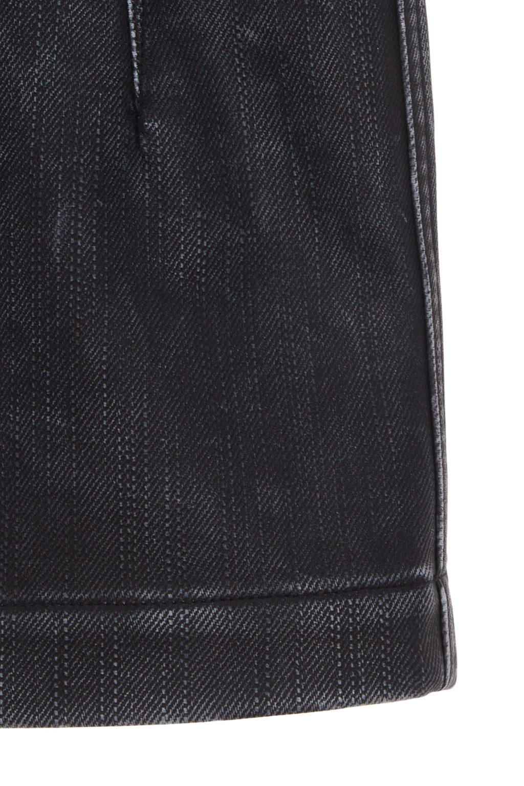 [matinkim] ZIPPER POCKET WASHED LEATHER MINI SKIRT IN NAVY
