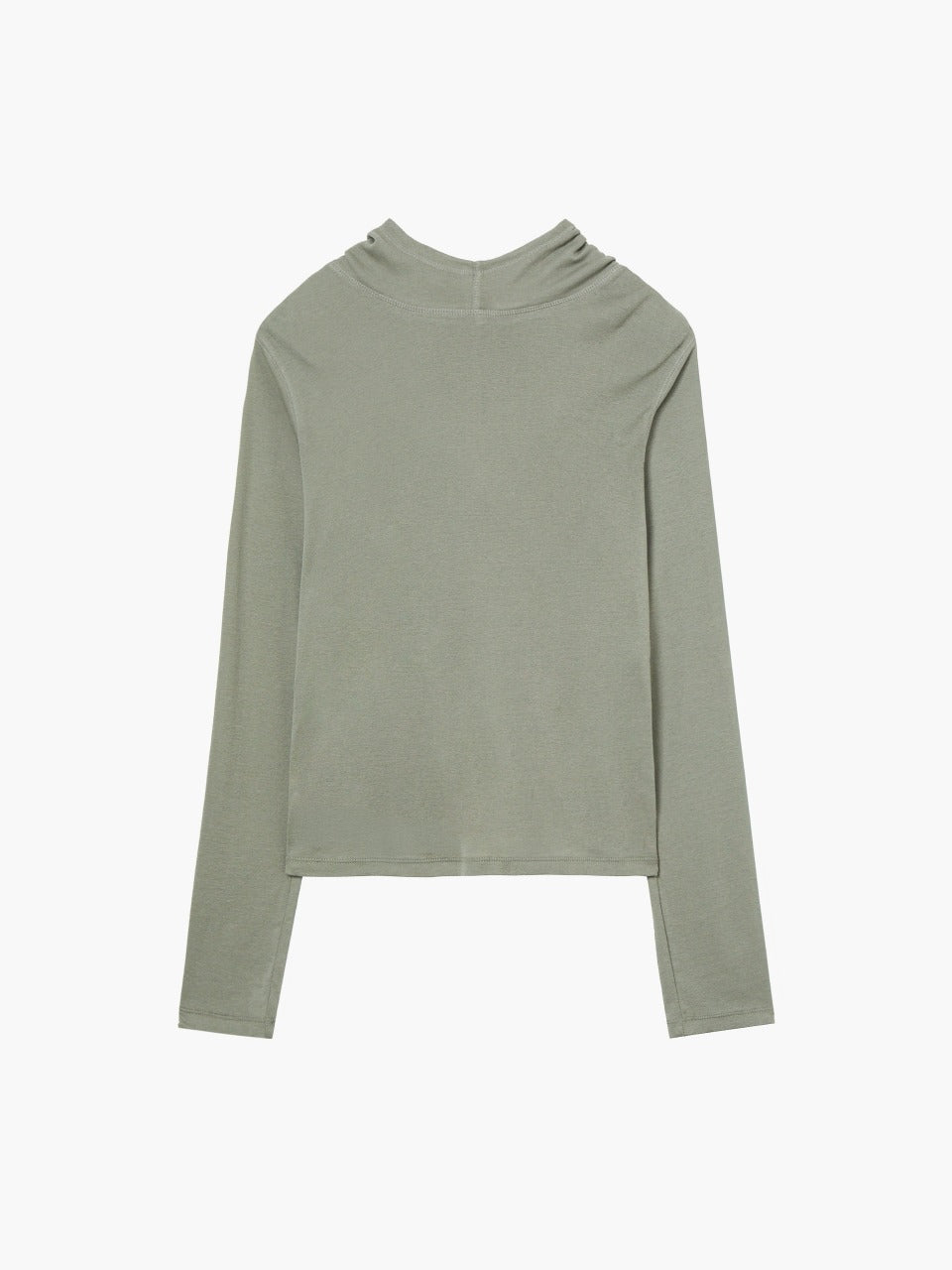 Margesherwood Highneck Hoodie Long Sleeve khaki