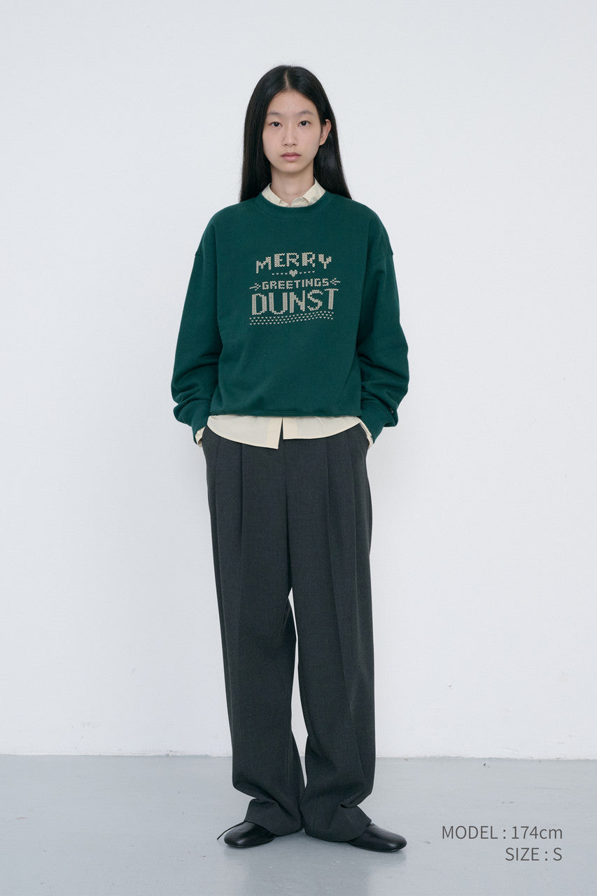Dunst Unisex Pixel Sweatshirt Deep Green