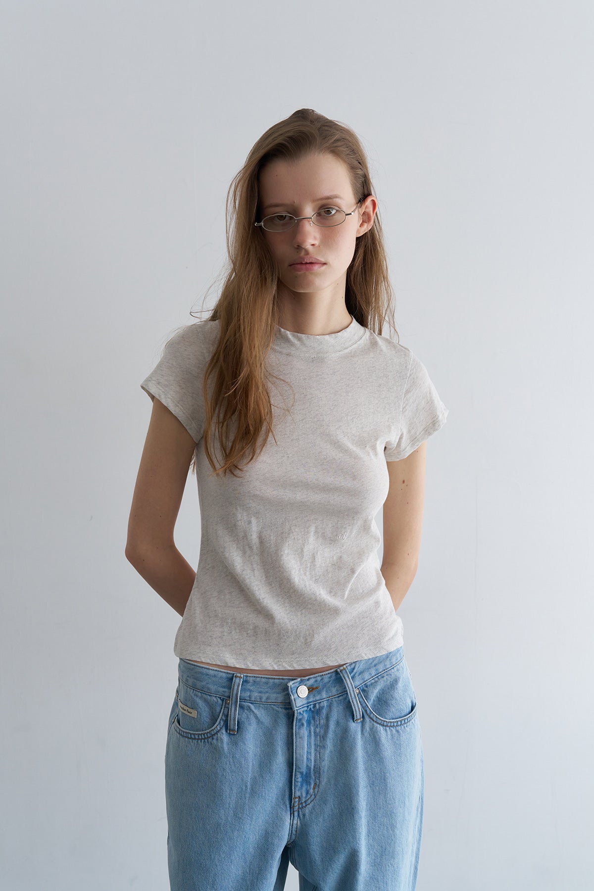 Overdueflair Of Natural Slim T-Shirt Oatmeal