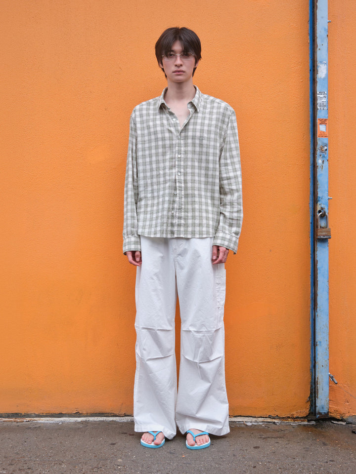 Low Classic Regular-Fit Lc Sheer Checked Shirt Green