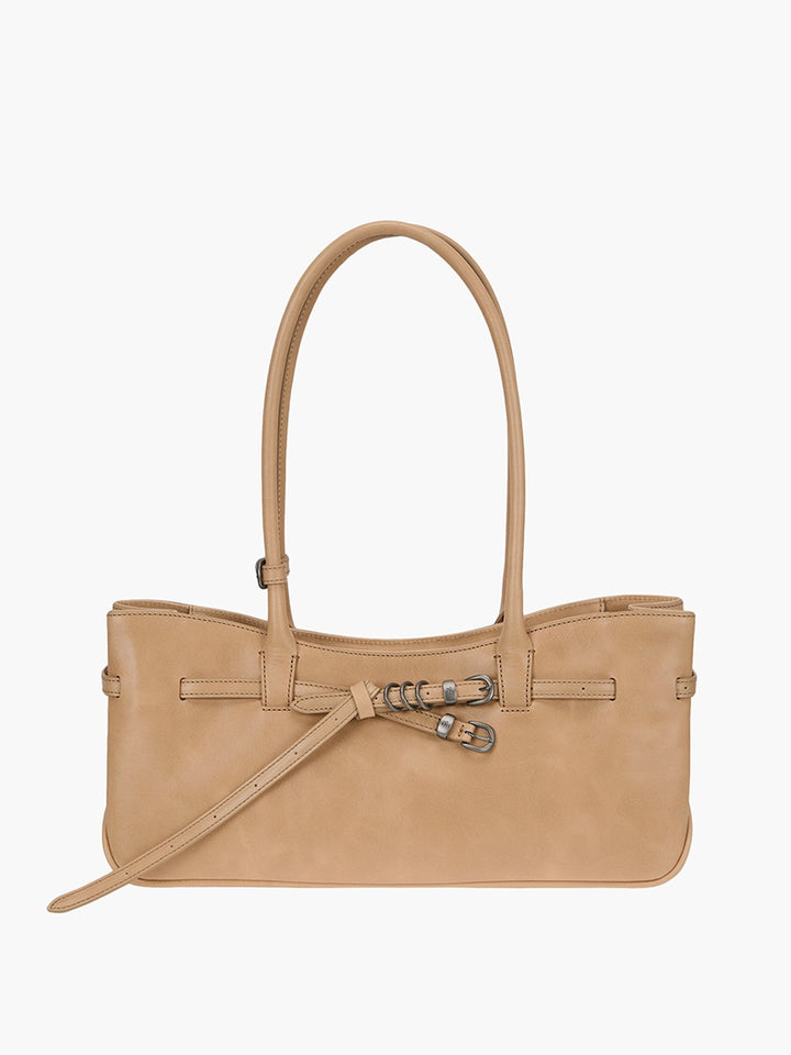 Margesherwood Grandma Used Shoulder Bag french beige pull-up